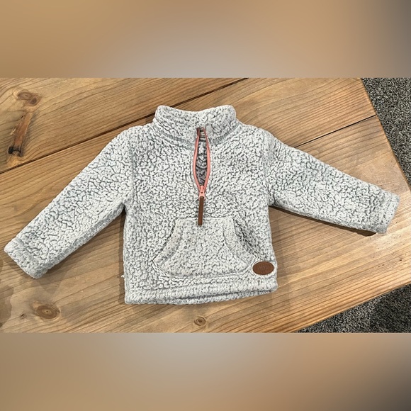 Cozy Gray Sherpa Kids Pullover - Picture 1 of 3
